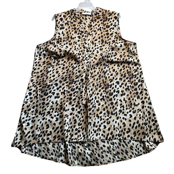 Calvin Klein Tops - Calvin Klein Sleeveless Leopard Print Blouse - Size 2X**